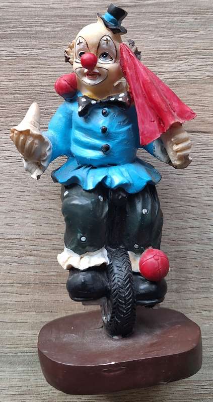 Clown on a unicycle ornament