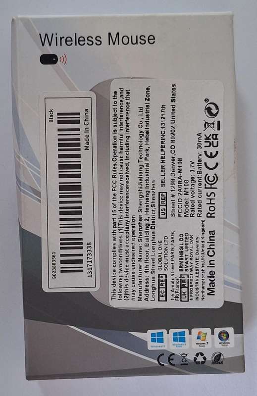 Wireless Mouse colour Black