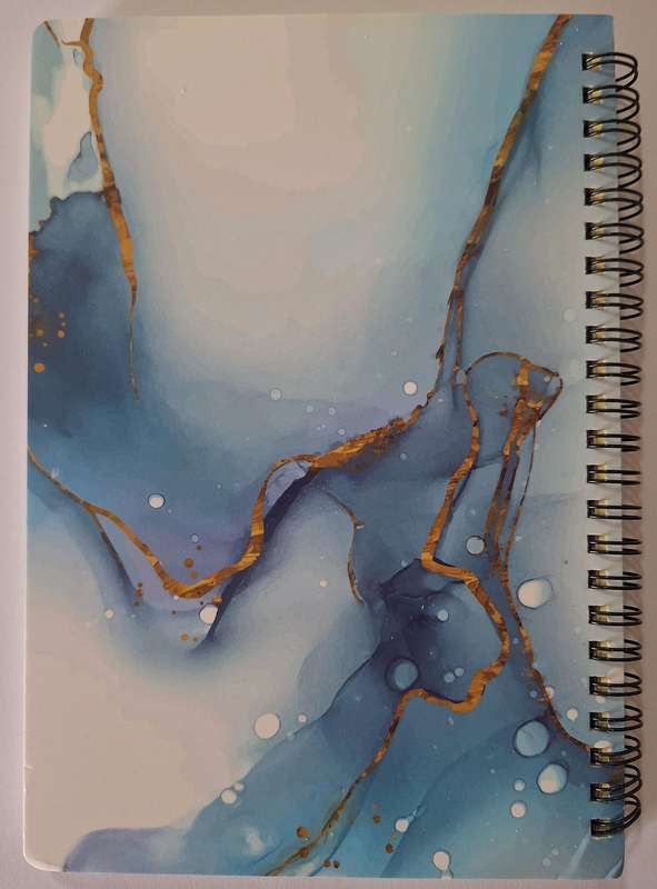 Blue and White journal 80 pages A5 size