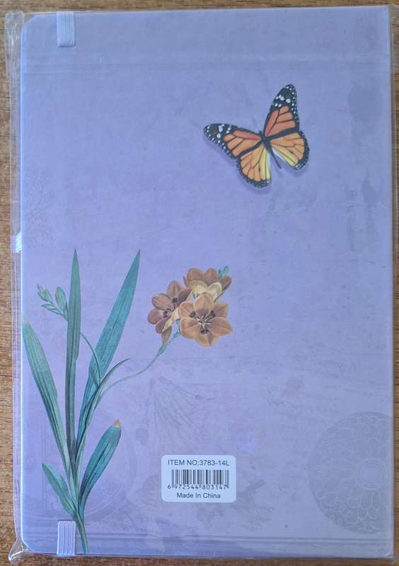 Lilac Butterfly journal 80 pages A5 size