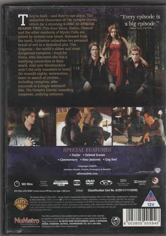 The Vampire Dairies the complete second season