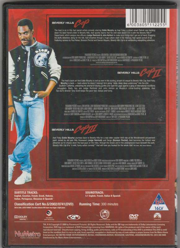 Beverly Hills Cop 1, 2 & 3
