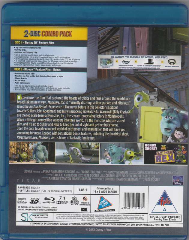 Monsters inc. 3D