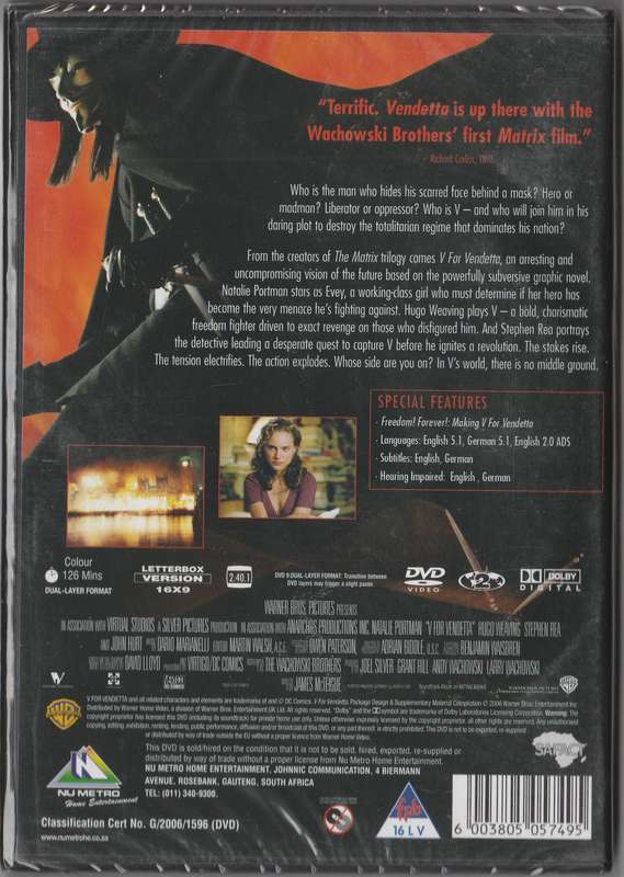 V For Vendetta ( New and sealed)
