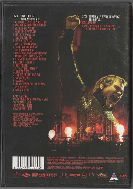 Meat loaf 3 Bats Live