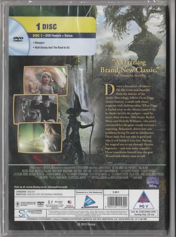 Oz The Great And Powerful ( New And Sealed)