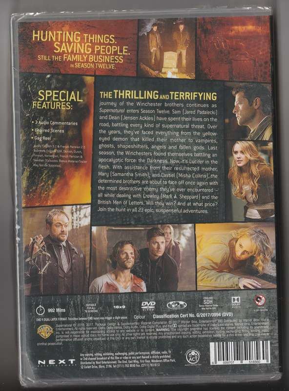 Supernatural The Complete Twelfth season ( New And Sealed)