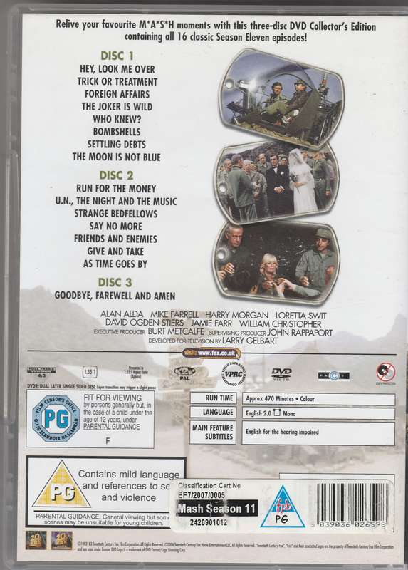 M.A.S.H Season eleven collector's edition