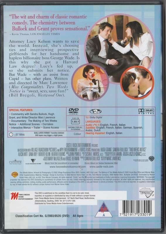 Two weeks notice