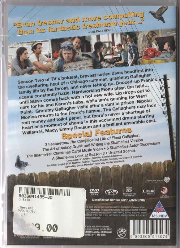 Shameless The Complete second season