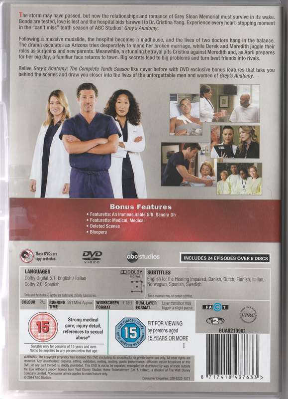 Grey's Anatomy The Complete Tenth season