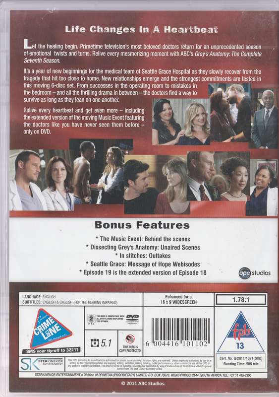 Grey's Anatomy The Complete Seventh season