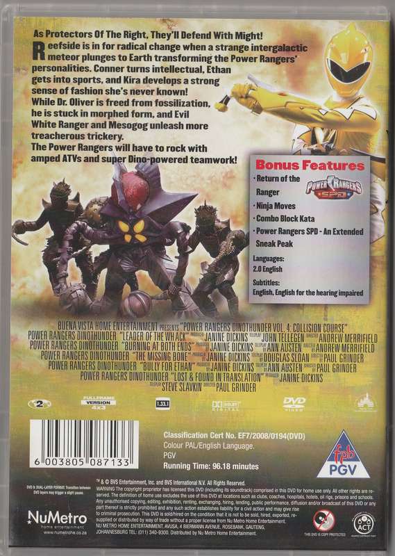 Power Rangers Dinothunder collision course volume 4