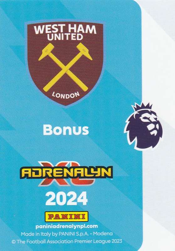 Premier League Adrenalyn XL West Ham United Line-Up