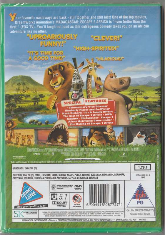 Madagascar 2 Escape 2 Africa (New and sealed)