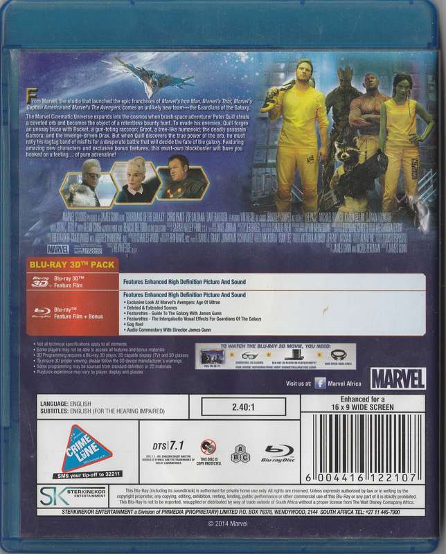 Guardians of the Galaxy (Blue-ray 3D)