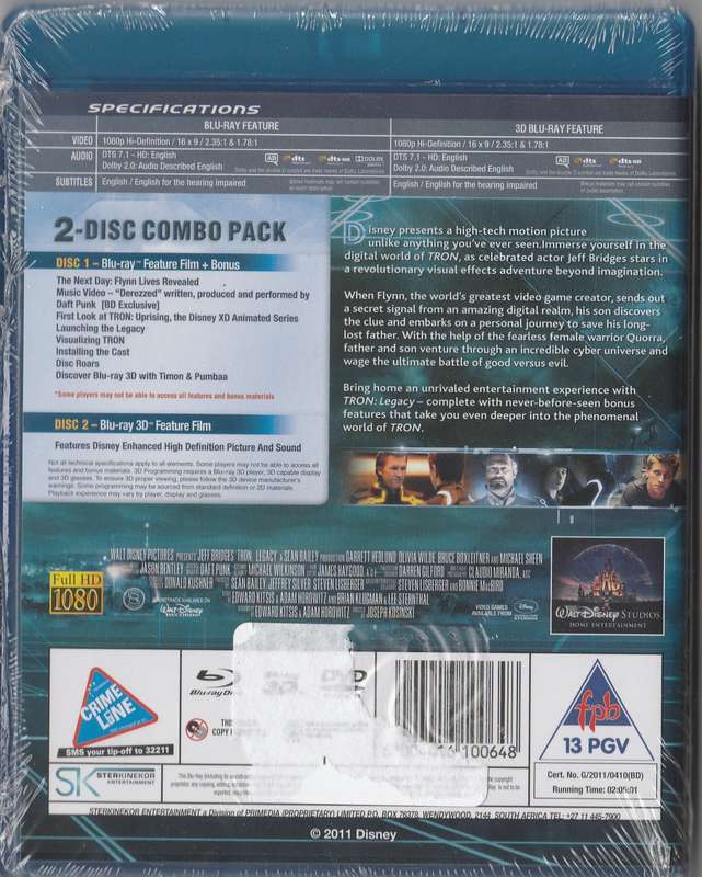Tron Legacy Blu-ray + 3D ( New and sealed)