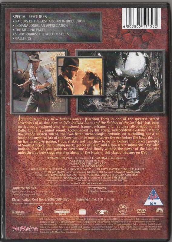Indiana Jones and the raiders of the Lost Ark