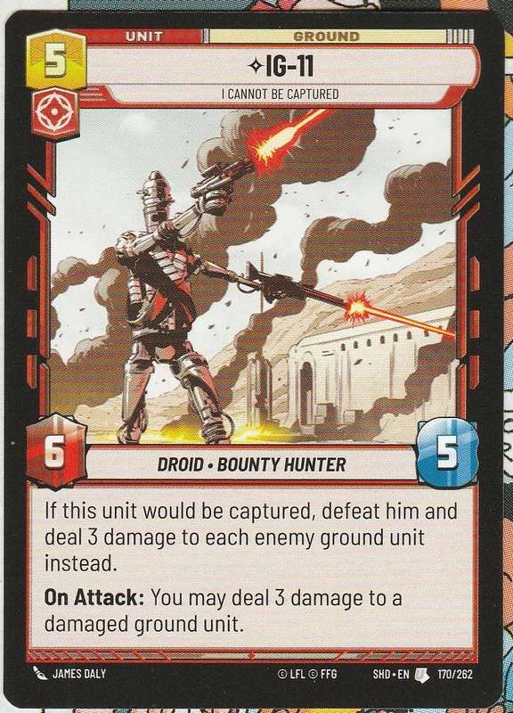 Star Wars unlimited shadows of the Galaxy IG-11