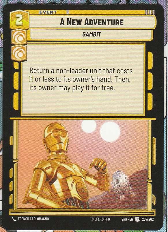 Star Wars unlimited shadows of the Galaxy A New Adventure