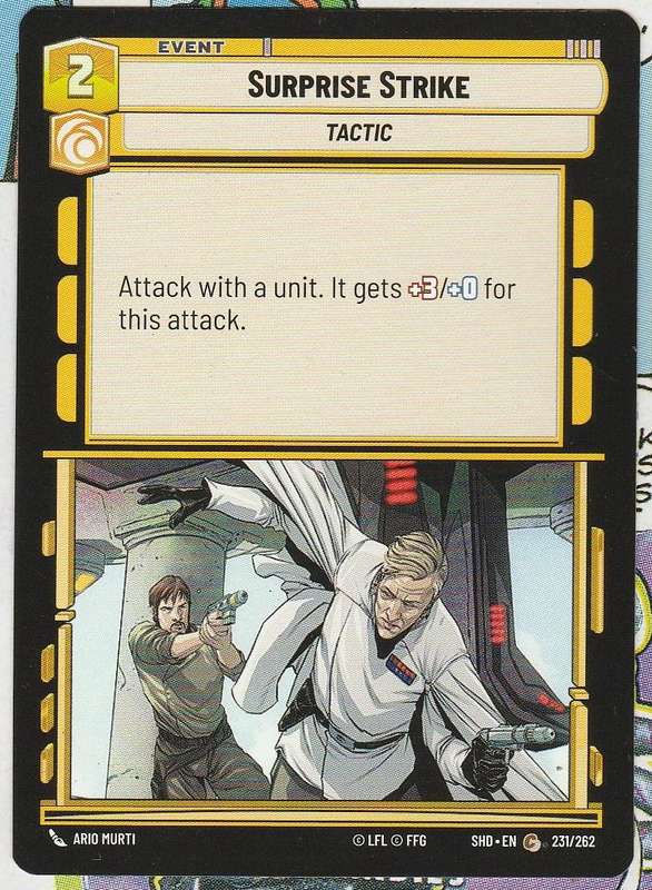 Star Wars unlimited shadows of the Galaxy Surprise Strike