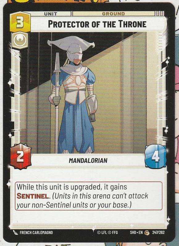 Star Wars unlimited shadows of the Galaxy Protector of the Throne