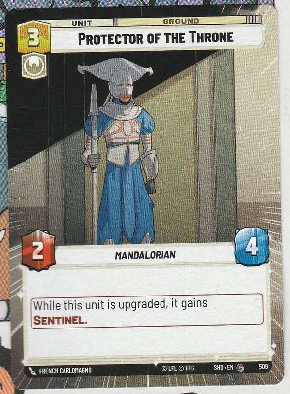 Star Wars unlimited shadows of the Galaxy Protector of the Throne