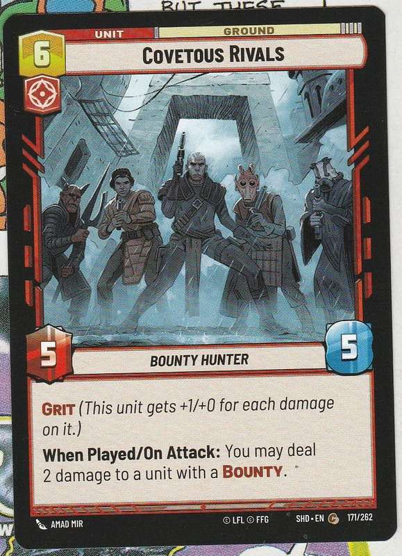 Star Wars unlimited shadows of the Galaxy Covetous Rivals
