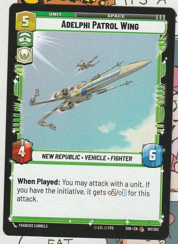 Star Wars unlimited shadows of the Galaxy Adelphi Patrol Wing