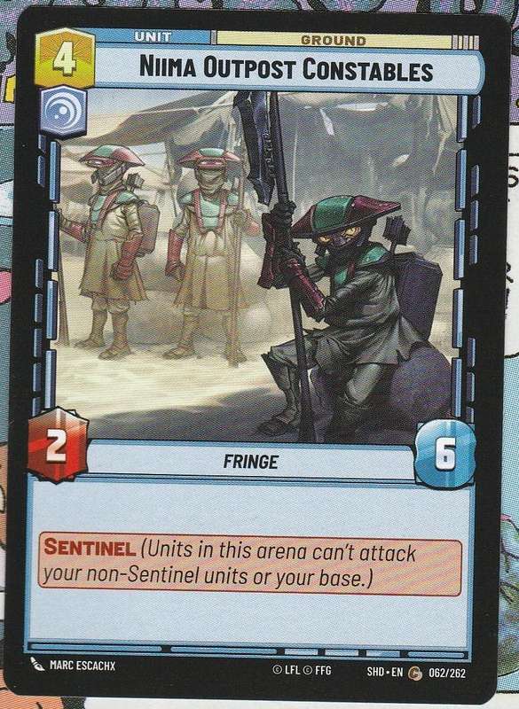 Star Wars unlimited shadows of the Galaxy Niima Outpost Constable