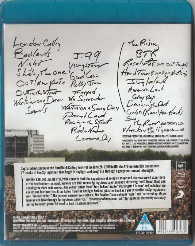 Bruce Springsteen & The E street Band: London colling live in Hyde Park