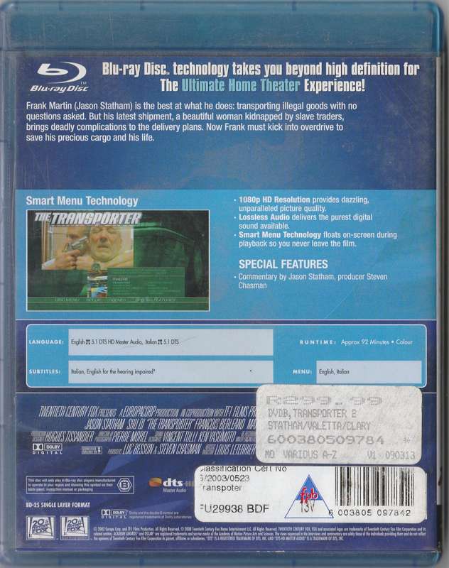 The Transporter (Blu-Ray)