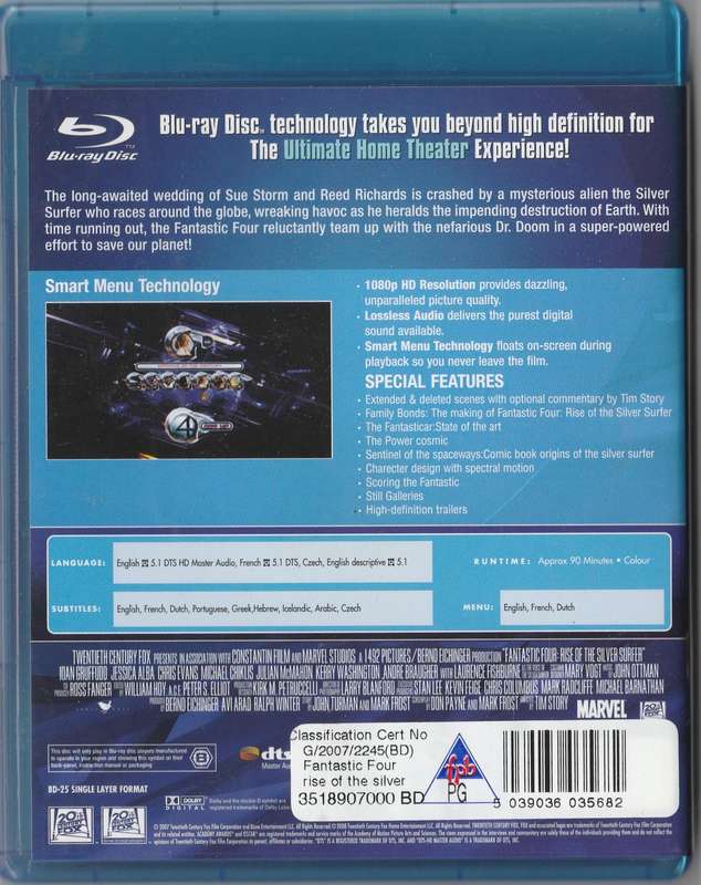 Fantastic Four: Rise of the Silver Surfer (Blu-Ray)
