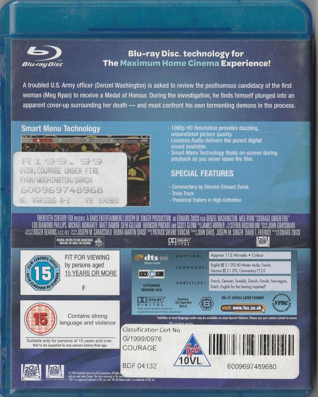 Courage Under Fire (Blu-Ray)
