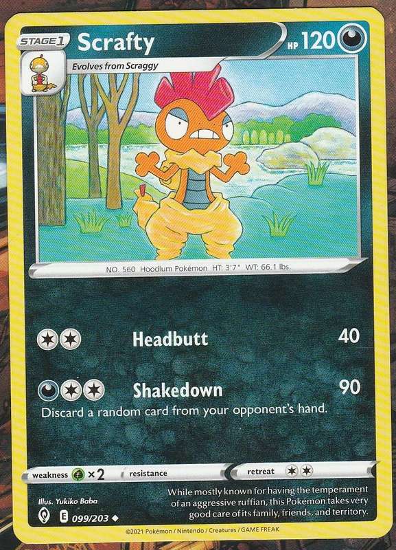 Pokemon Evolving Skies - Scrafty