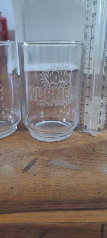 2 Lubners souvenir glasses