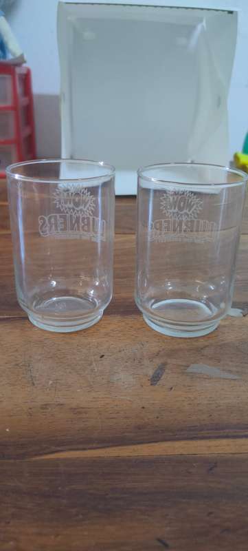 2 Lubners souvenir glasses