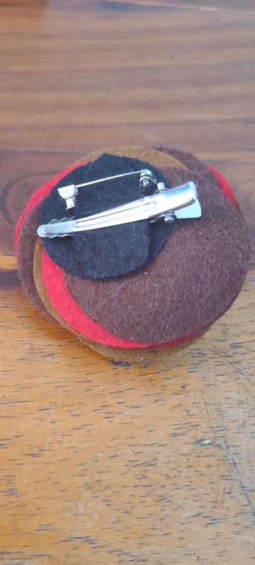Fabric rose brooch