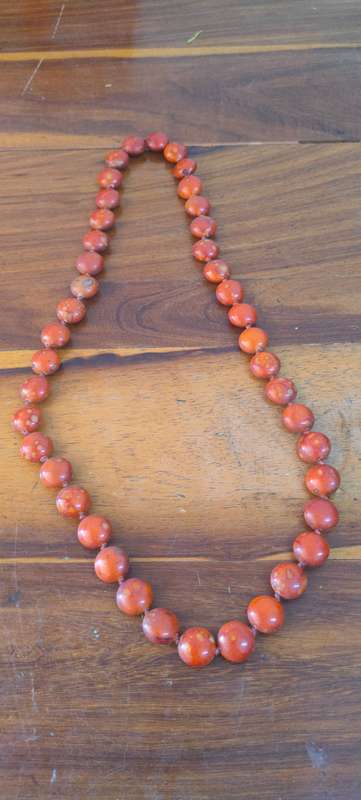 Orange beads necklace