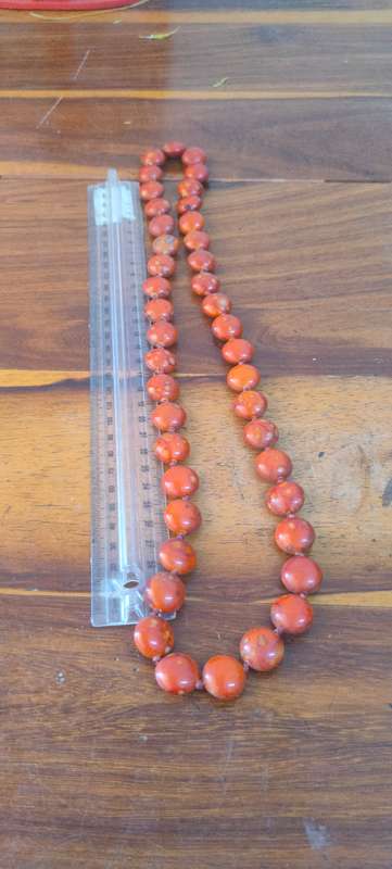 Orange beads necklace