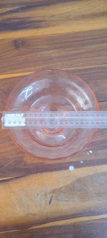 Large pink glass/vase