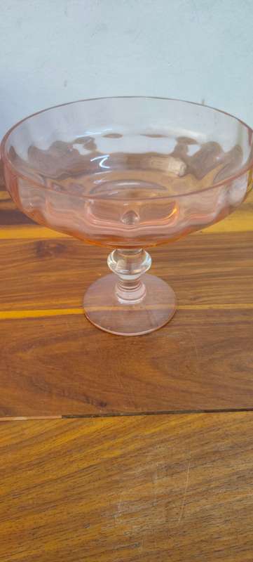 Large pink glass/vase
