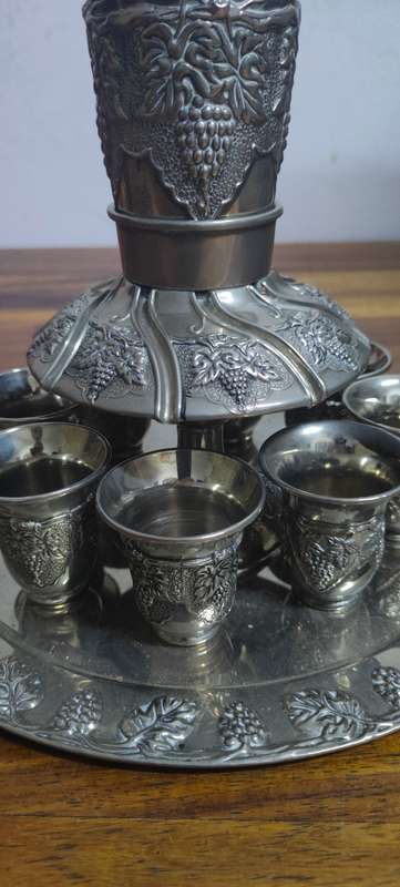 Vintage Kiddush wine fountain - silver plate