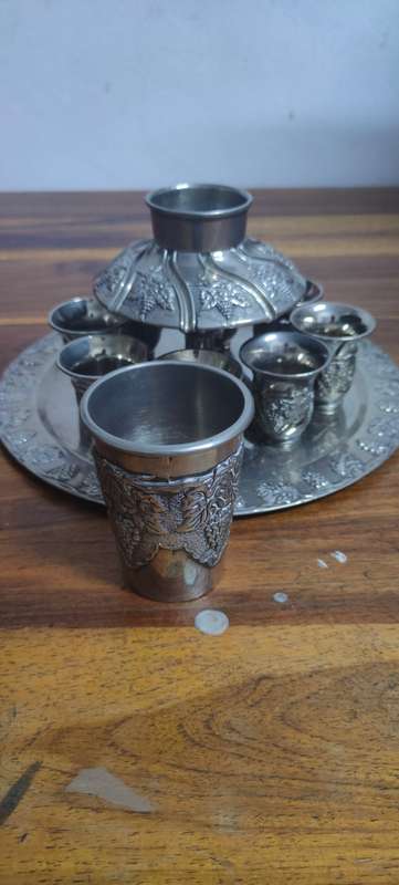 Vintage Kiddush wine fountain - silver plate