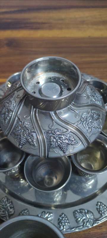 Vintage Kiddush wine fountain - silver plate