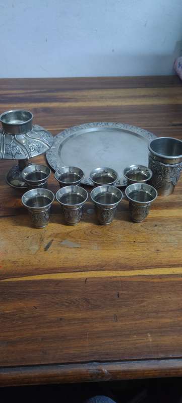 Vintage Kiddush wine fountain - silver plate