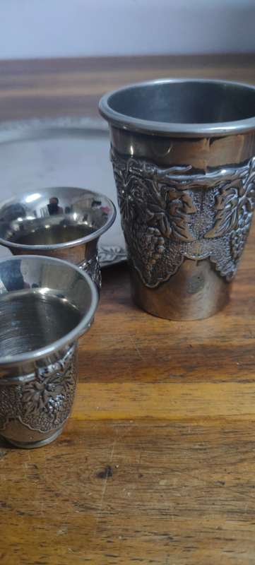 Vintage Kiddush wine fountain - silver plate