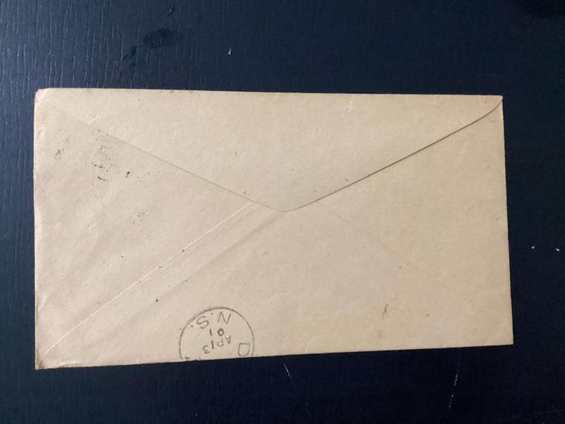Havana Cuba 1901 1C Stamp on Cover to Nova Scotia via Tampa