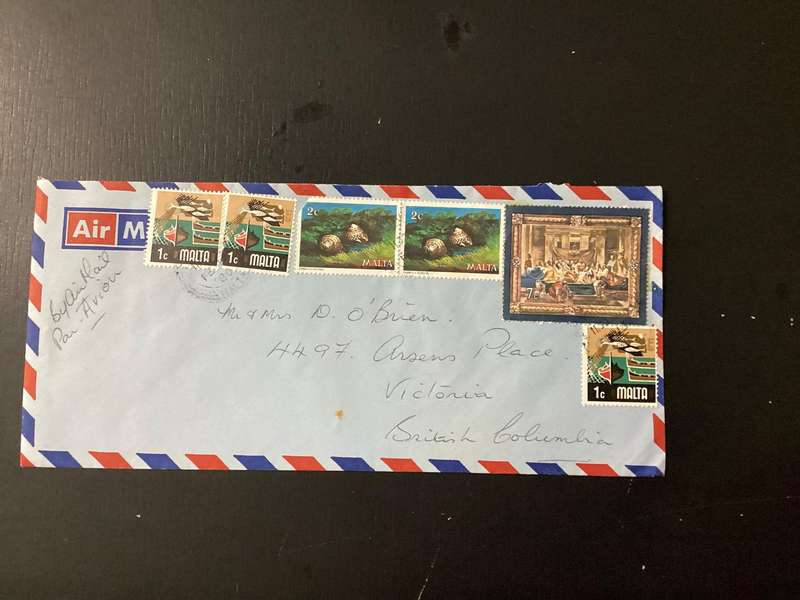 Malta 1980 Airmail Multiple Stamps on Cover to Canada