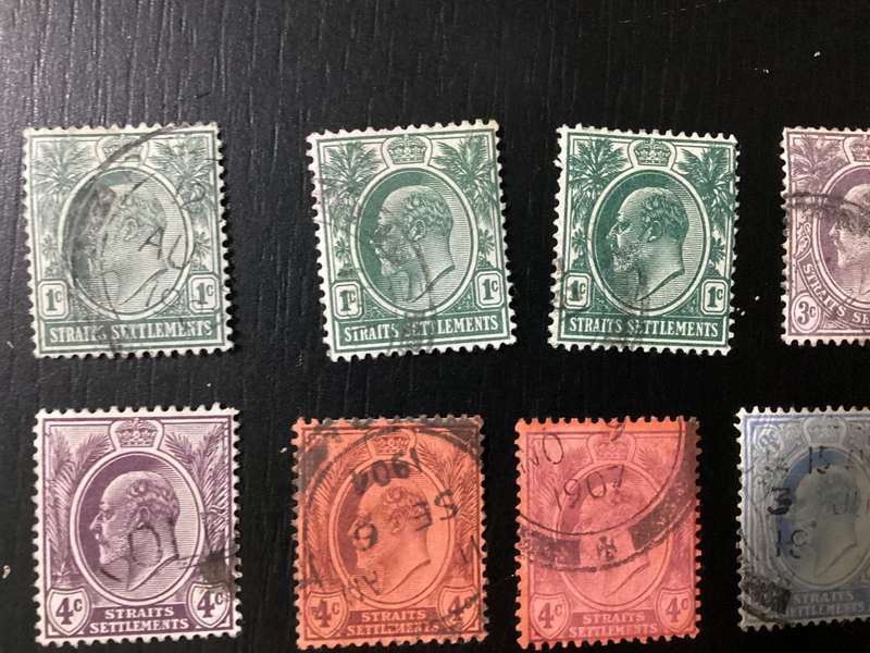 Straits Settlements King Edward VII Stamps Lot